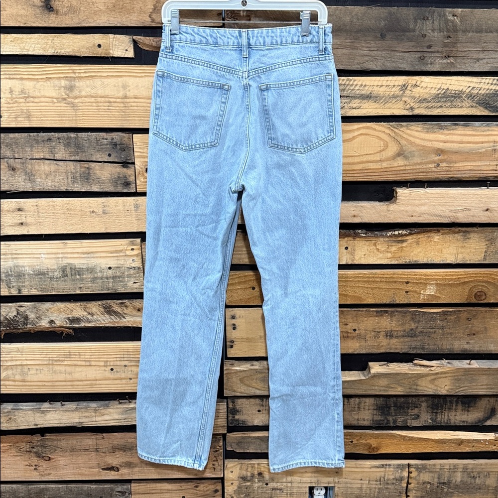 Reformation Cynthia High Rise Straight Leg Jeans In Tahoe Destroyed Wash Size 29 - Picture 5 of 9